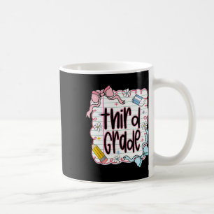 Caneca De Café Primeiro Dia Do Terceiro Ano Laço Coquete Para Pro