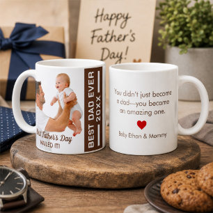 Caneca De Café Primeiro Dia dos Pais Acertou em Cheio Lembrança P