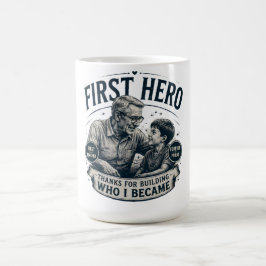 Caneca De Café Primeiro Herói Amigo Para Sempre Dia dos Pais Vint