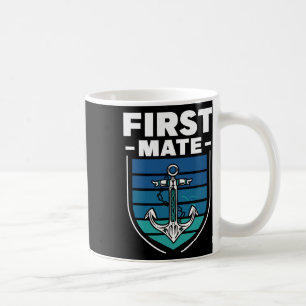 Caneca De Café Primeiro imediato Barco Mar Navio Iate