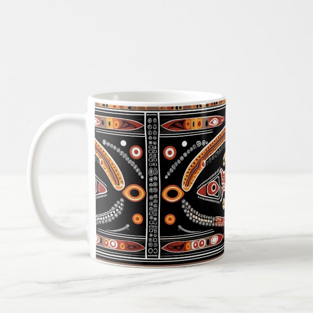 Caneca De Café Primeiro Indígenas australiano aborígene inspirado (Esquerda)