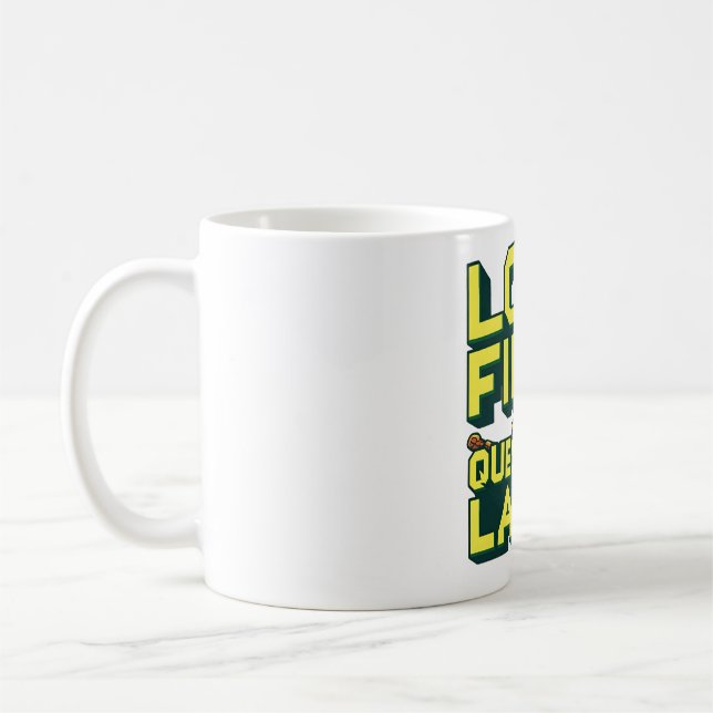 Caneca De Café Primeiro Loot, Perguntas Mais Tarde - Citando Game (Esquerda)