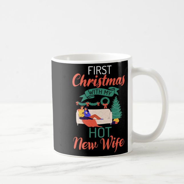 Caneca De Café Primeiro Natal Com Minha Nova Esposa Sensual Xmas  (Direita)