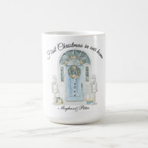 Primeiro Natal Em Nossa Casa Aquarela Porta Azul