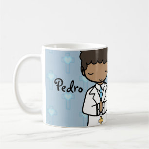 Caneca De Café Primeiro nome adorável do azul do menino do