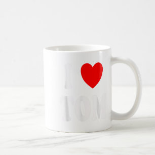 Caneca De Café Primeiro Nome Tom Eu Amo Tom
