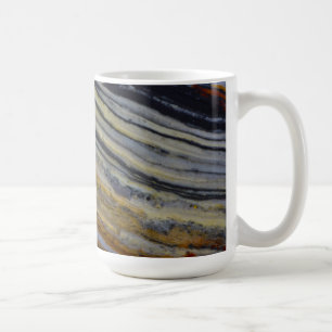 Caneca De Café Primeiro plano de uma placa de jaspe estriado