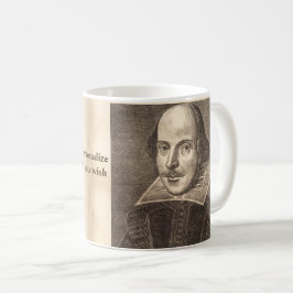 Caneca De Café Primeiro retrato in-folio de Shakespeare - com Ben