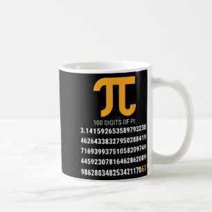 Caneca De Café Primeiros 100 Dígitos De Pi 67 Nerds Geeks Profess