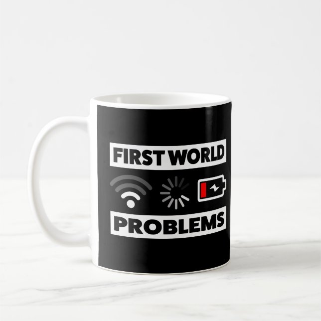 Caneca De Café Primeiros problemas do mundo (Esquerda)