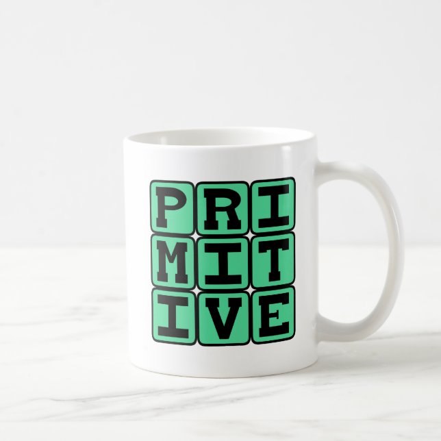 Caneca De Café Primitivo, Antiquado (Direita)