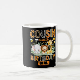 Caneca De Café Primo da menina do aniversário safari selva selvag