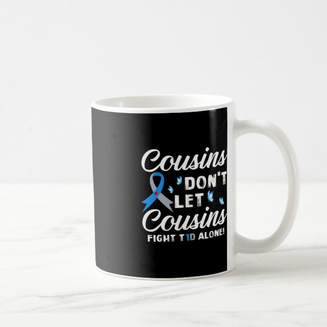 Caneca De Café Primos não deixam os primos combaterem a diabetes  (Direita)