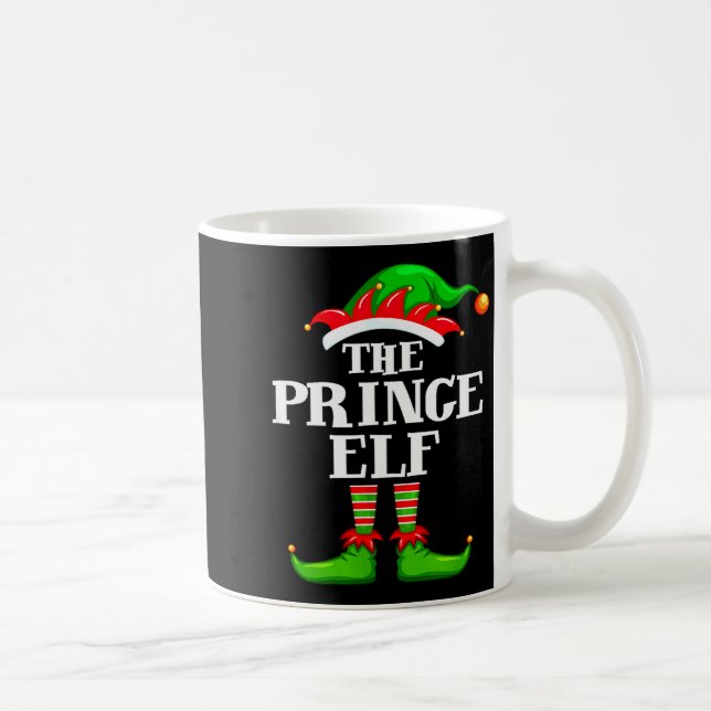 Caneca De Café Prince Elf Matching Family Group Christmas Party P (Direita)