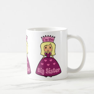 Caneca De Café Princesa bonito Coração da irmã mais velha do