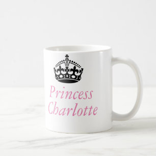 Caneca De Café Princesa Charlotte e coroa britânica