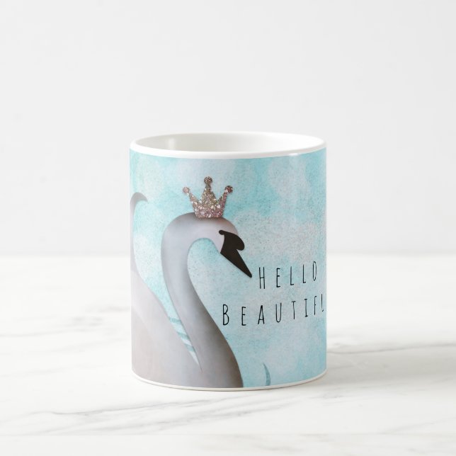Caneca De Café Princesa Cisne Brilho Dourado Falso Conto de Fadas (Centro)