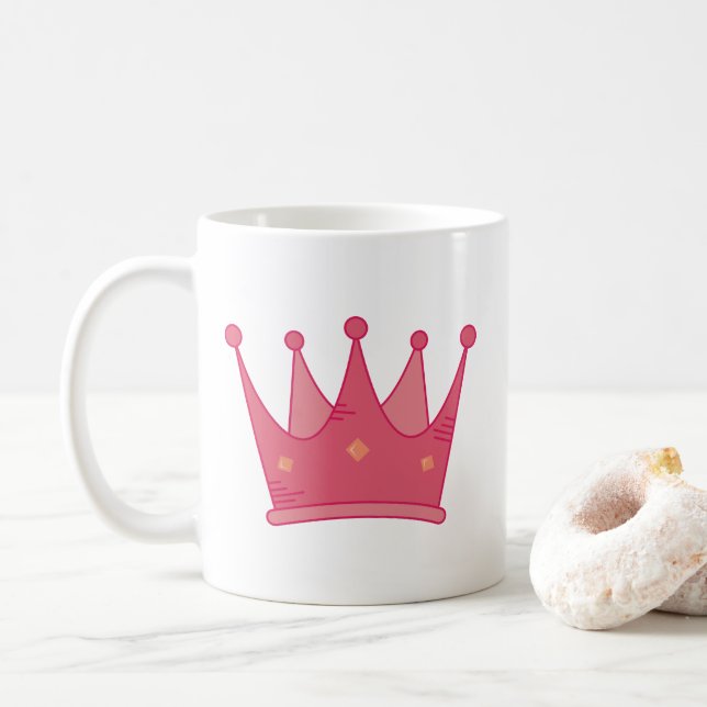 Caneca De Café Princesa Coroa (Com Donut)