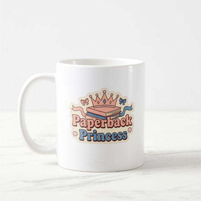 Caneca De Café Princesa de Bolso - leitora de livros (Esquerda)