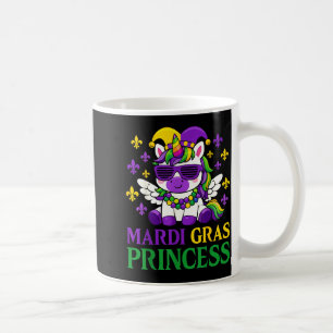 Caneca De Café Princesa do Mardi Gras Nova Orleans Garota Unicórn