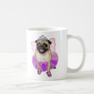 Caneca De Café princesa feericamente do pug do sugarplum