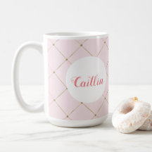 Princesa rosa e Dourada, nome Mugs