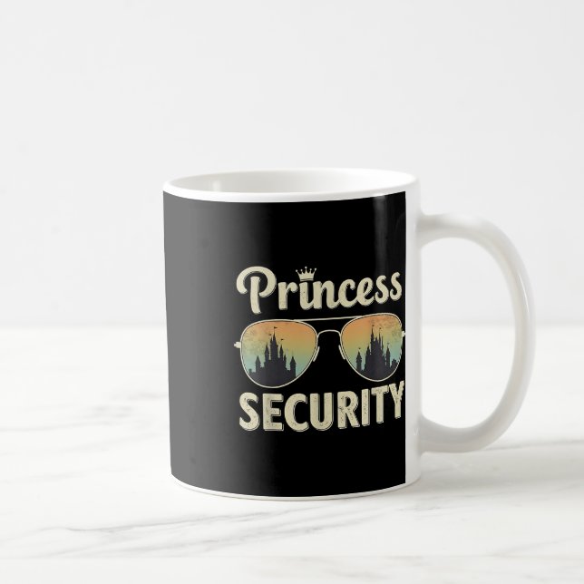 Caneca De Café Princesa Security Protection Retro Castle Matching (Direita)