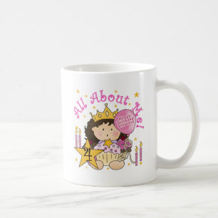 Caneca De Café Princesa Sobre Os Meus 4º Aniversário Camisetas