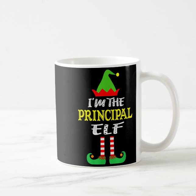 Caneca De Café Principal Elf Matching Family Group Christmas  (Direita)