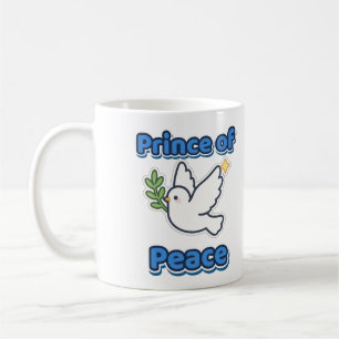 Caneca De Café Príncipe da Paz Natal Pombo Ramo de Oliveira