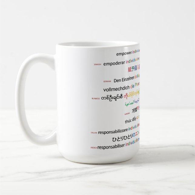 Caneca De Café princípios da vida - indiana 1a (Esquerda)