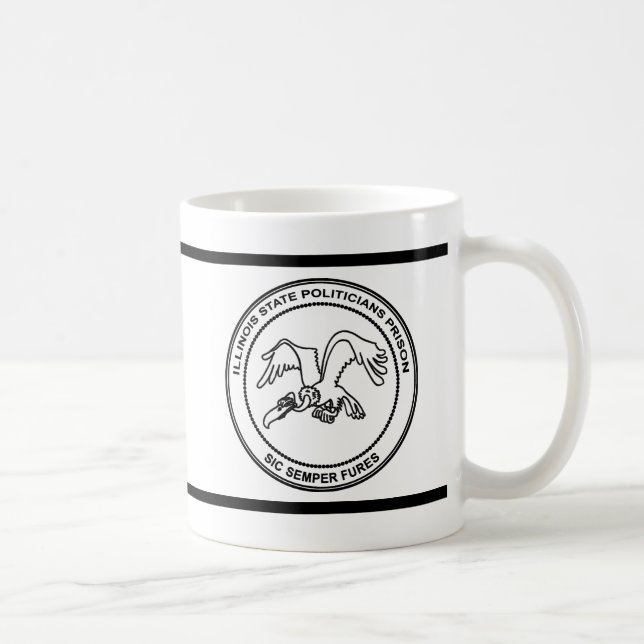 Caneca De Café Prisão de Políticos do Estado do Illinois (Direita)