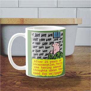 Caneca De Café Prisioneiro na cadeia não precisa de papel de par