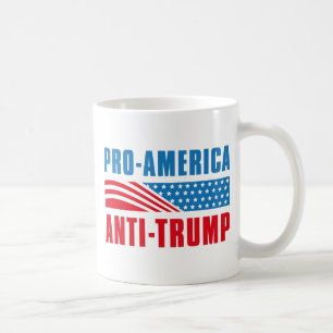 Caneca De Café Pro-America Anti Trump