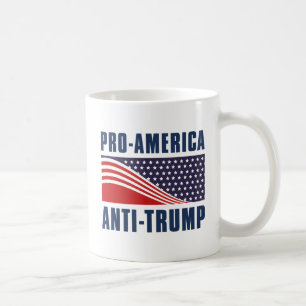 Caneca De Café Pro-America Anti Trump
