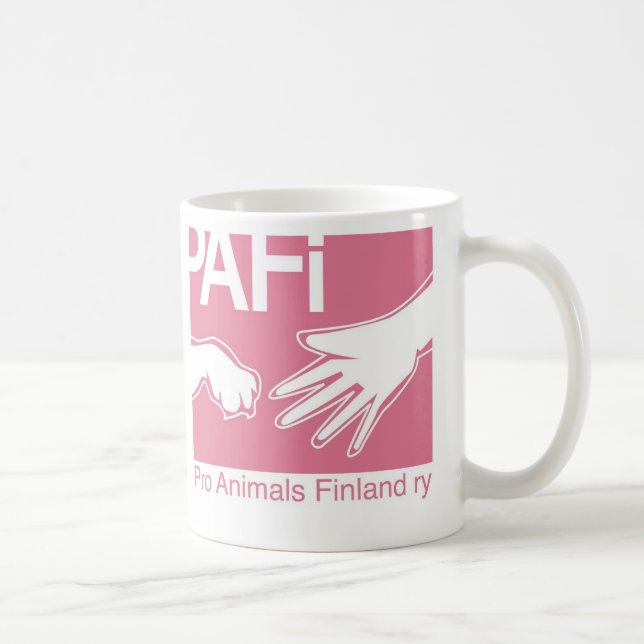 Caneca De Café Pro logotipo de Finlandia dos animais (Direita)