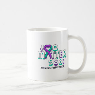 Caneca De Café Problema 988 Prevenção Suicídio Sensibilização Rib