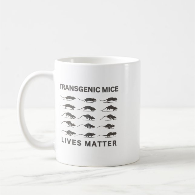 Caneca De Café Problema da Vida de Ratos Transgênicos  (Esquerda)