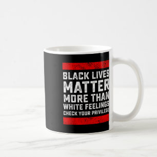 Caneca De Café Problema de vidas negras mais que a verificação de
