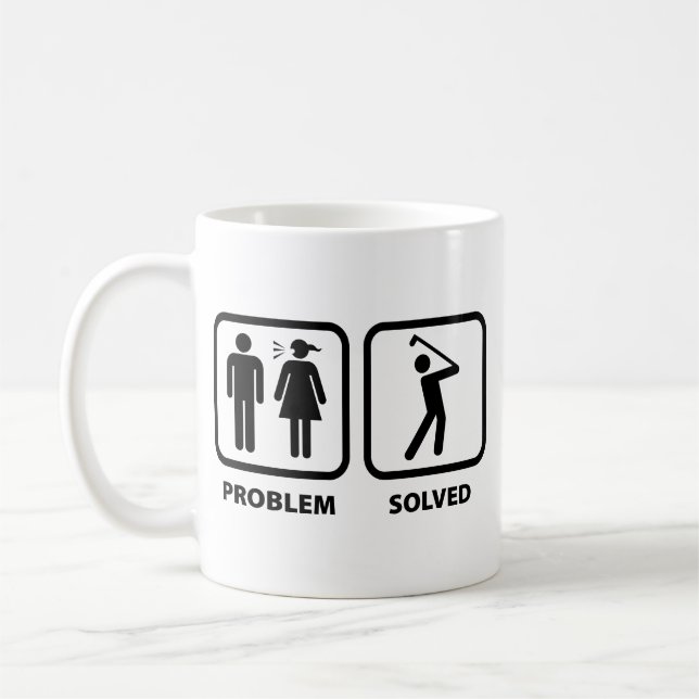 Caneca De Café Problema Resolvido do Café Golfe (Esquerda)