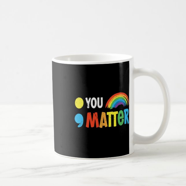 Caneca De Café Problema Semicolon Mental Health Warrior Solidarie (Direita)