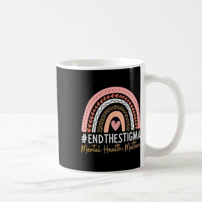 Caneca De Café Problemas De Saúde Acabam Com O Estigma Rainbow Bo (Direita)