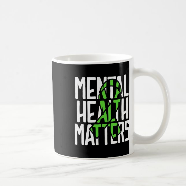 Caneca De Café Problemas de Saúde Combatem o Estigma Saúde Mental (Direita)