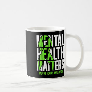 Caneca De Café Problemas de saúde Green Ribon Mental Health Aware