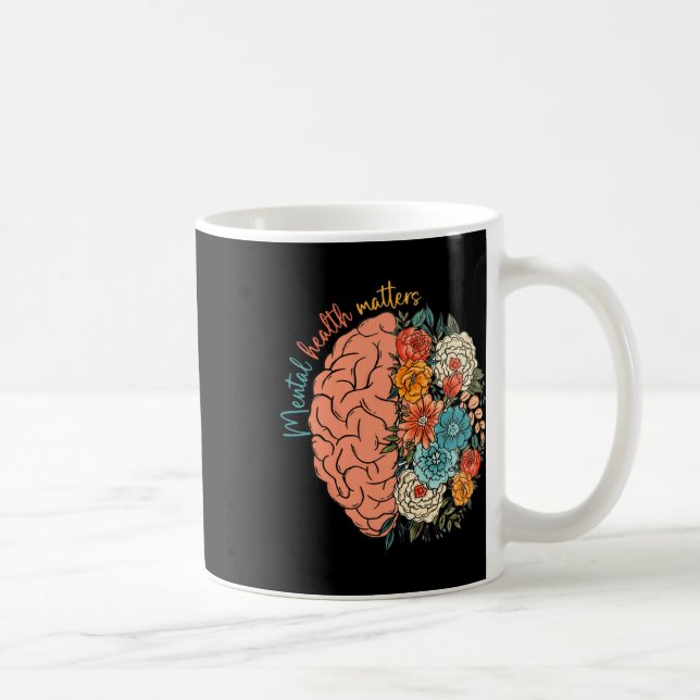 Caneca De Café Problemas de Saúde Mental Doença do Cérebro Humano (Direita)