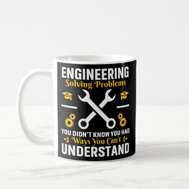 Caneca De Café Problemas de solução de engenharia de engenheiros  (Esquerda)