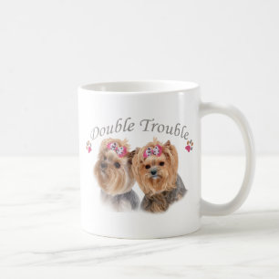 Caneca De Café Problemas duplos do Yorkie
