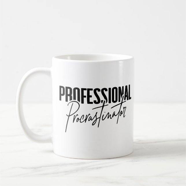 Caneca De Café Procrastinador Profissional (Esquerda)