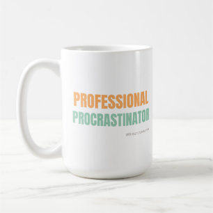Caneca De Café "Procrastinador Profissional" Tipografia Divertida