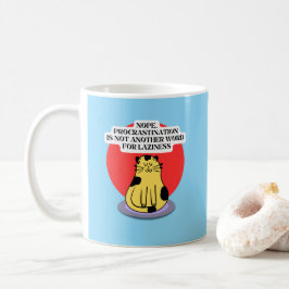 Caneca De Café Procrastination Theme Cat's Meme